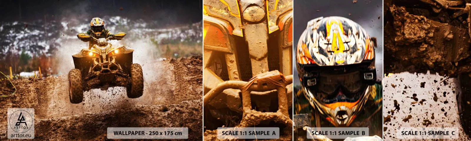 Fotótapéta Minta Standard Eco - No risk no fun - Sport, Quad, Verseny - 100x30 cm