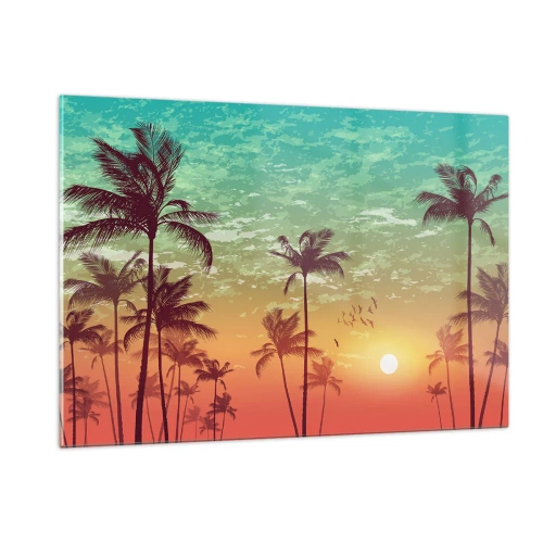 Üveg kép - Trópusi hangulat - 120x80 cm