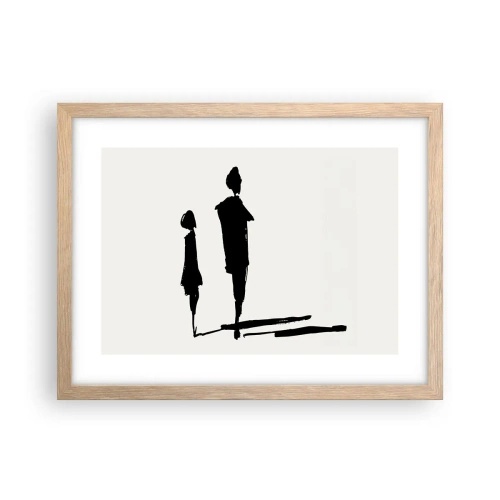 Poszter világos tölgy keretben - Biztosan együtt? - 40x30 cm