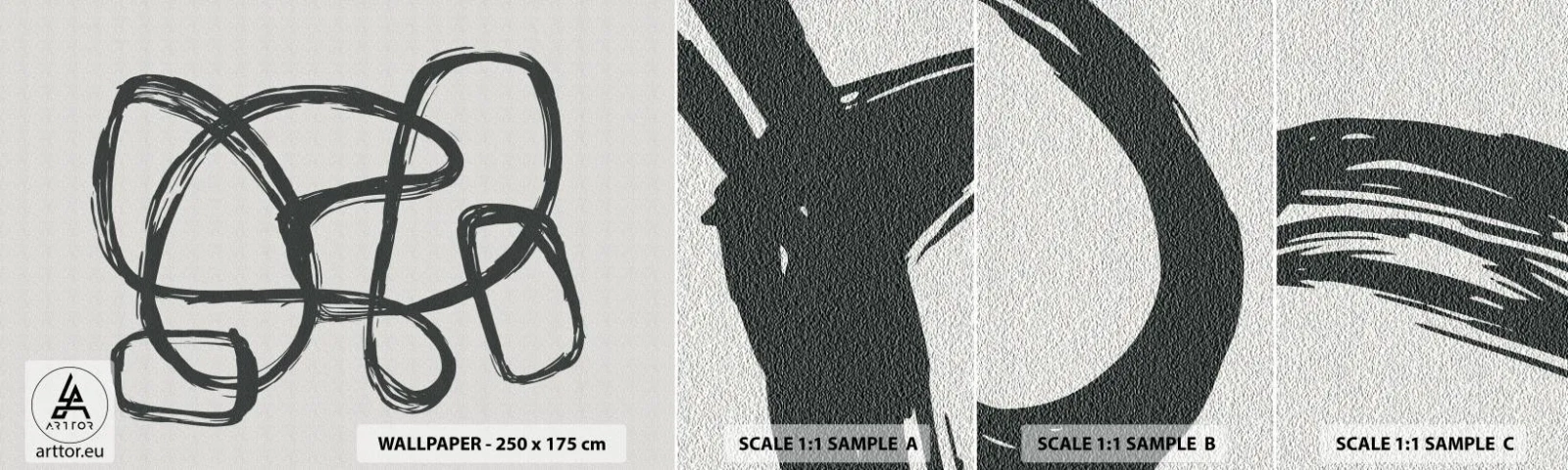 Fotótapéta Minta Öntapadós Deluxe Sticker - Hurkolt absztrakció - Boho, Darab, Minimalista - 100x30 cm