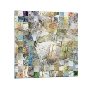 Üveg kép - Geometrikus átrendeződés - 30x30 cm