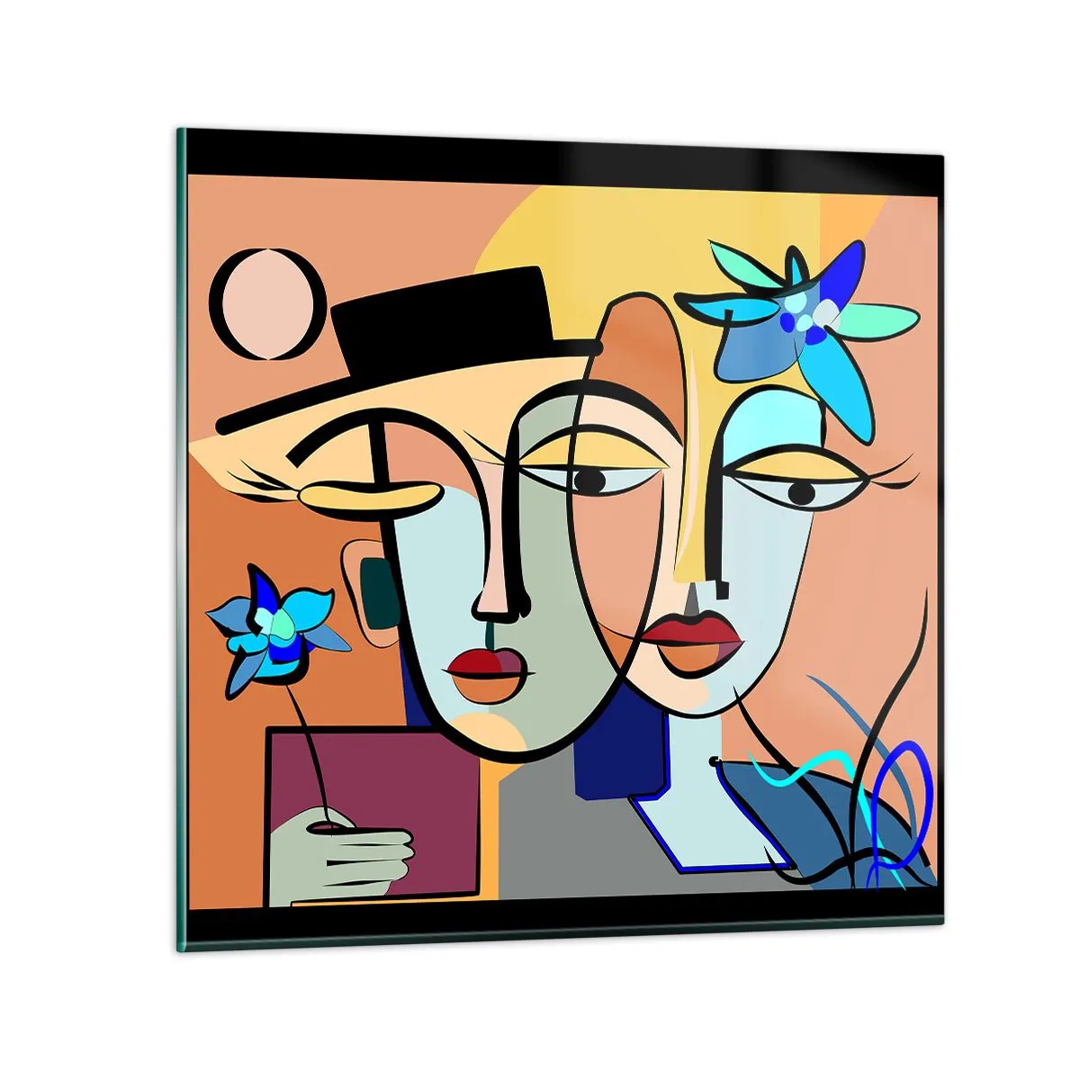 Üveg kép - Picasso randez vous - 30x30 cm