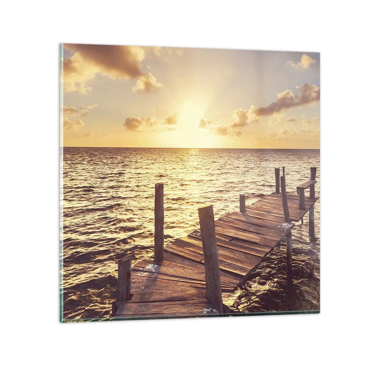 Üveg kép - A szelídség aranyföldje - 70x70 cm