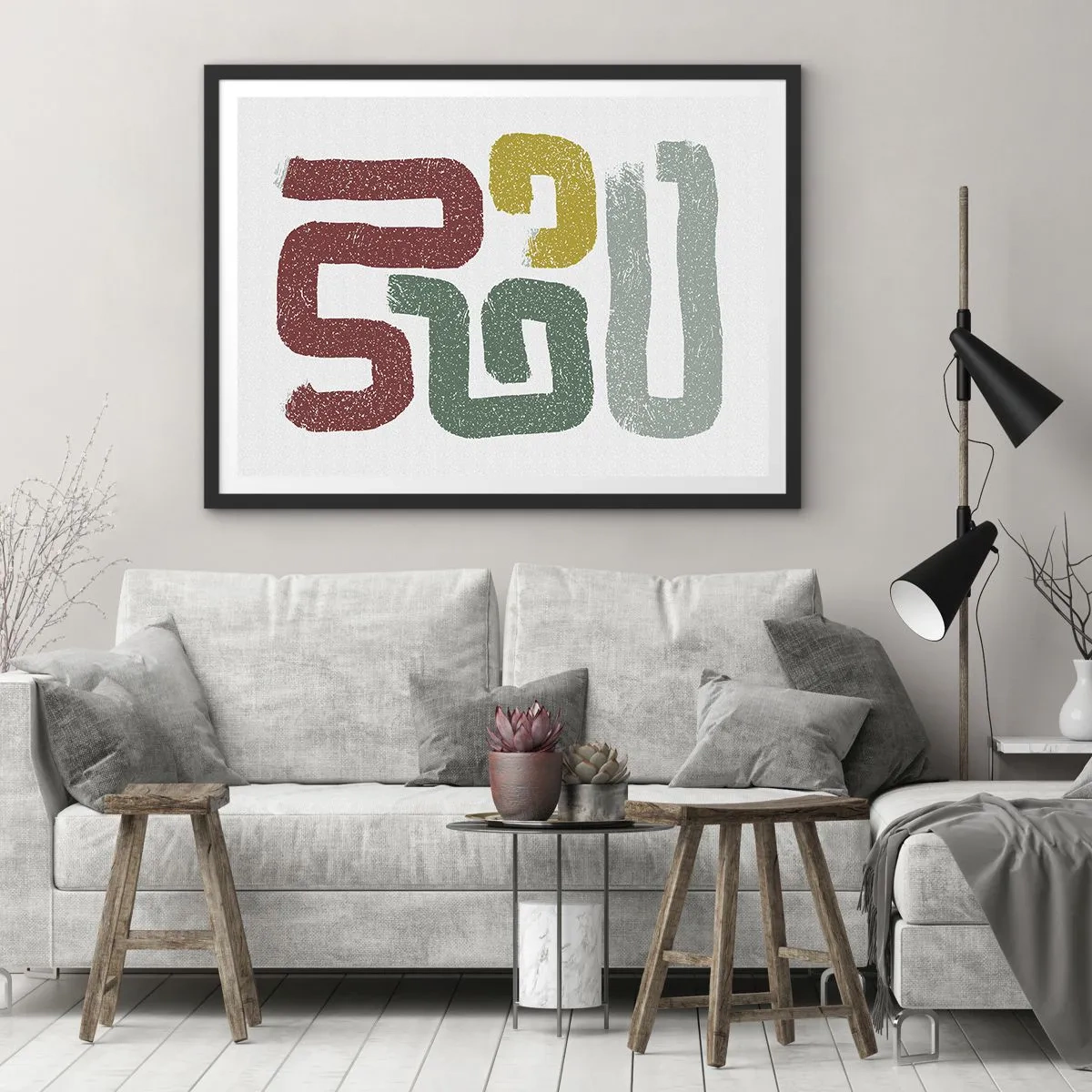 Poszter fehér keretben - Egy ismeretlen nyelven - 100x70 cm