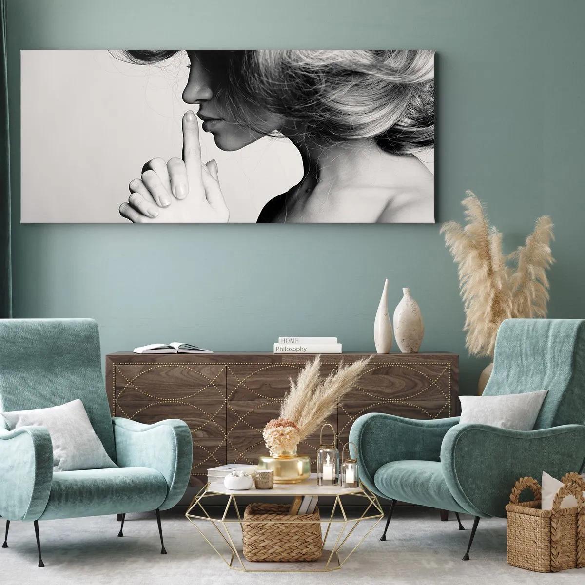 Vászonkép - Magára hallgatva - 160x50 cm