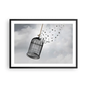 Poszter fehér keretben - Hit... Remény... Szabadság! - 70x50 cm
