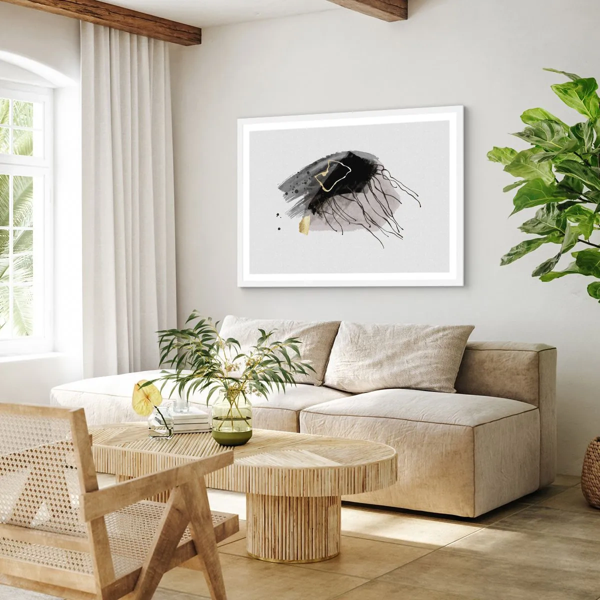 Poszter fekete keretben - Feketében és aranyban - 91x61 cm