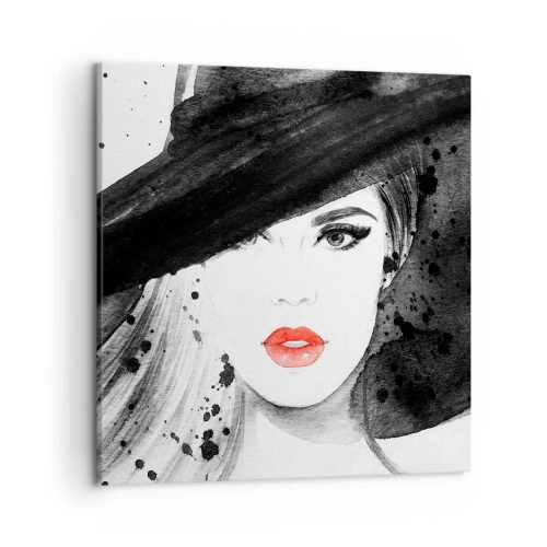 Vászonkép - Hölgy a feketében - 50x50 cm