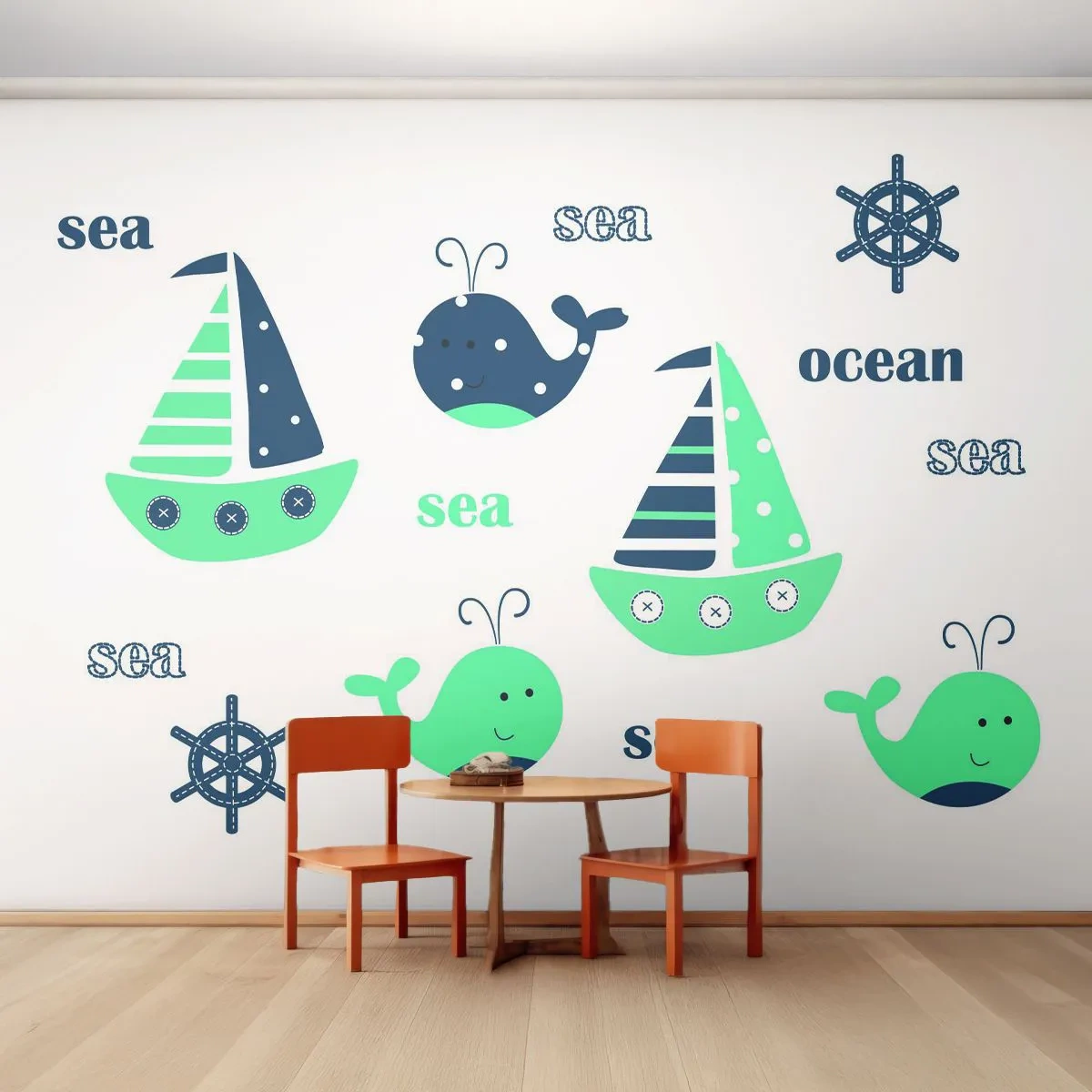 Fotótapéta Standard Eco - Tengereken és óceánokon át - Gyerekeknek, Tengeri, Vitorlás - 200x140 cm