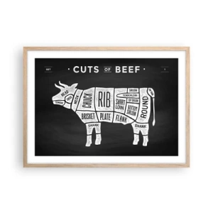 Poszter világos tölgy keretben - Mészáros ábécéskönyve - 70x50 cm