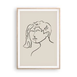 Poszter világos tölgy keretben - És egységgé vált - 70x100 cm