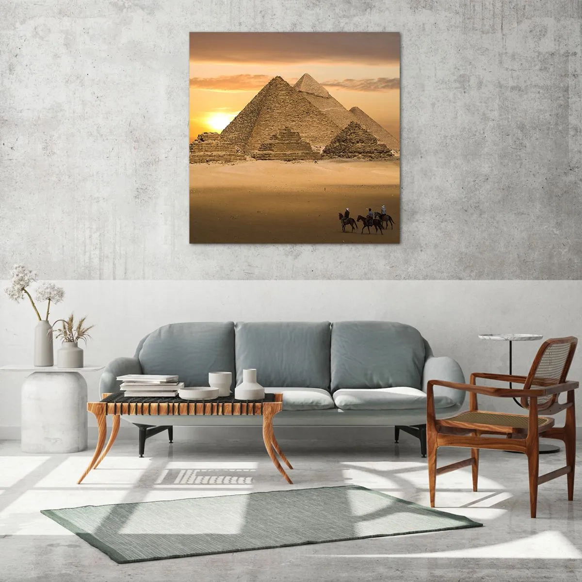 Üveg kép - Évezredek óta nincs változás - 70x70 cm