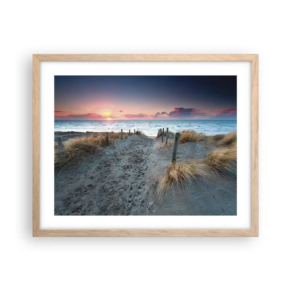 Poszter világos tölgy keretben - Kiöntöttél egy sugárzó szivárványos fényt... - 50x40 cm