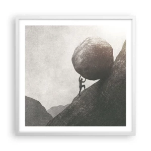 Poszter fekete keretben - Hiszek minden remény ellenére  - 60x60 cm