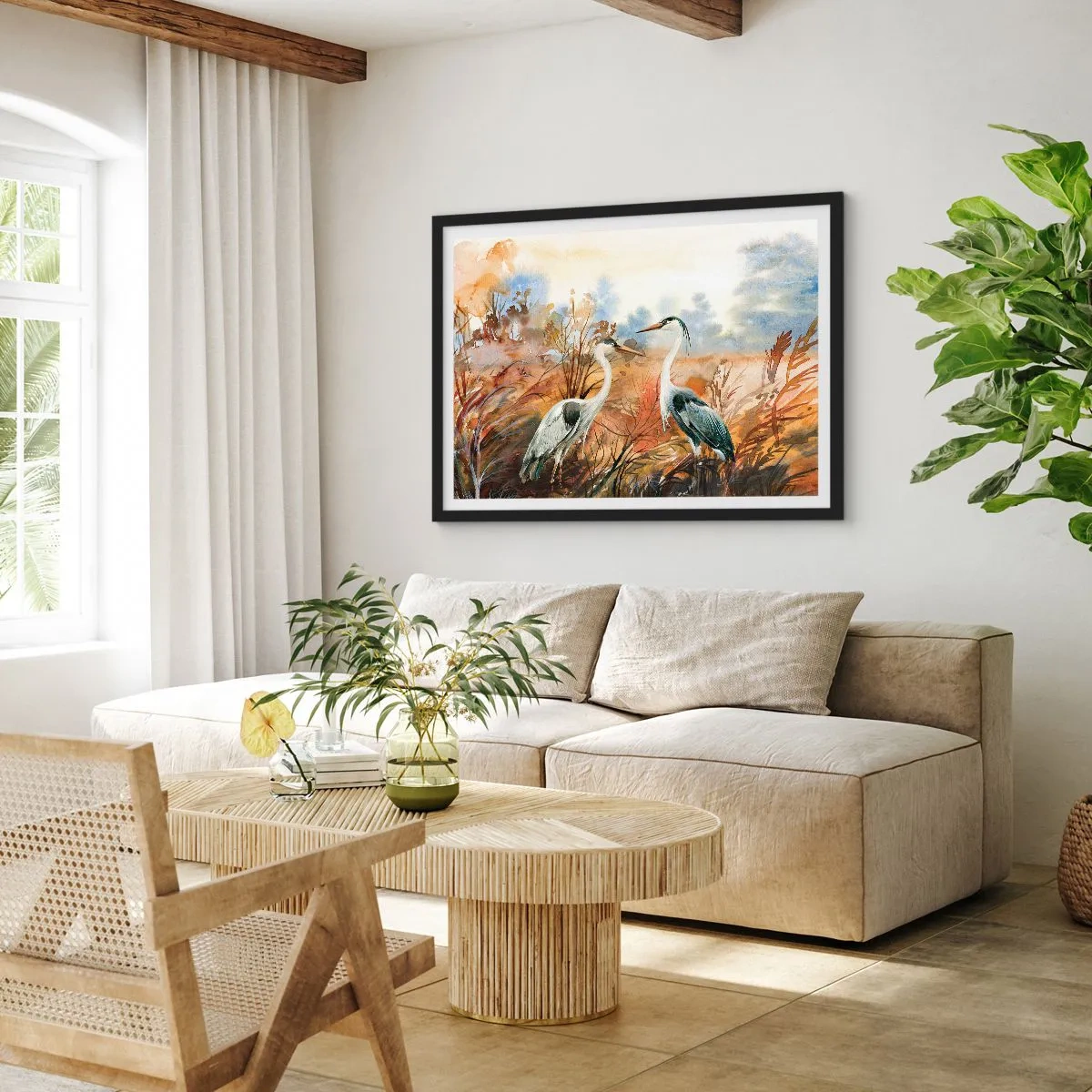 Poszter fehér keretben - Hová ősszel? - 40x30 cm