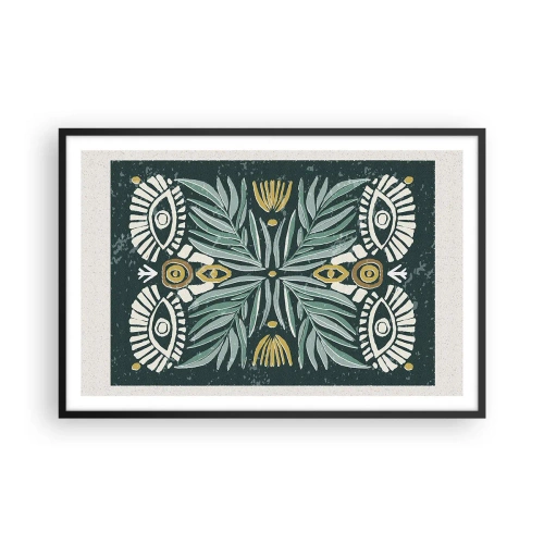 Poszter fehér keretben - Mint egy népi kivágás - 91x61 cm