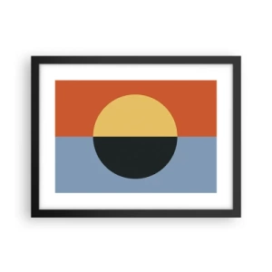 Poszter fehér keretben - A meleg és a hideg kompozíciója - 40x30 cm