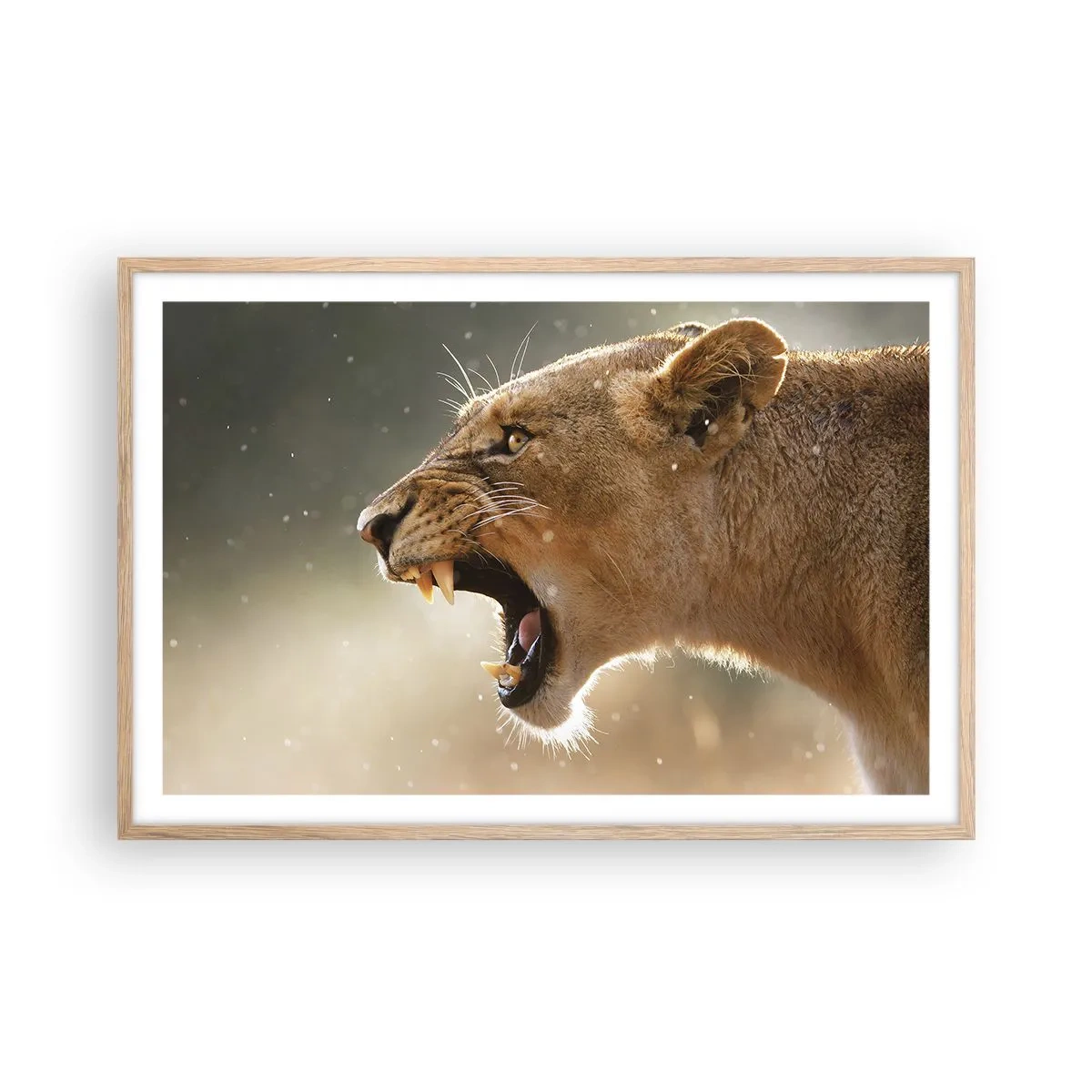 Poszter világos tölgy keretben - Próbálj meg nem hallgatni - 91x61 cm
