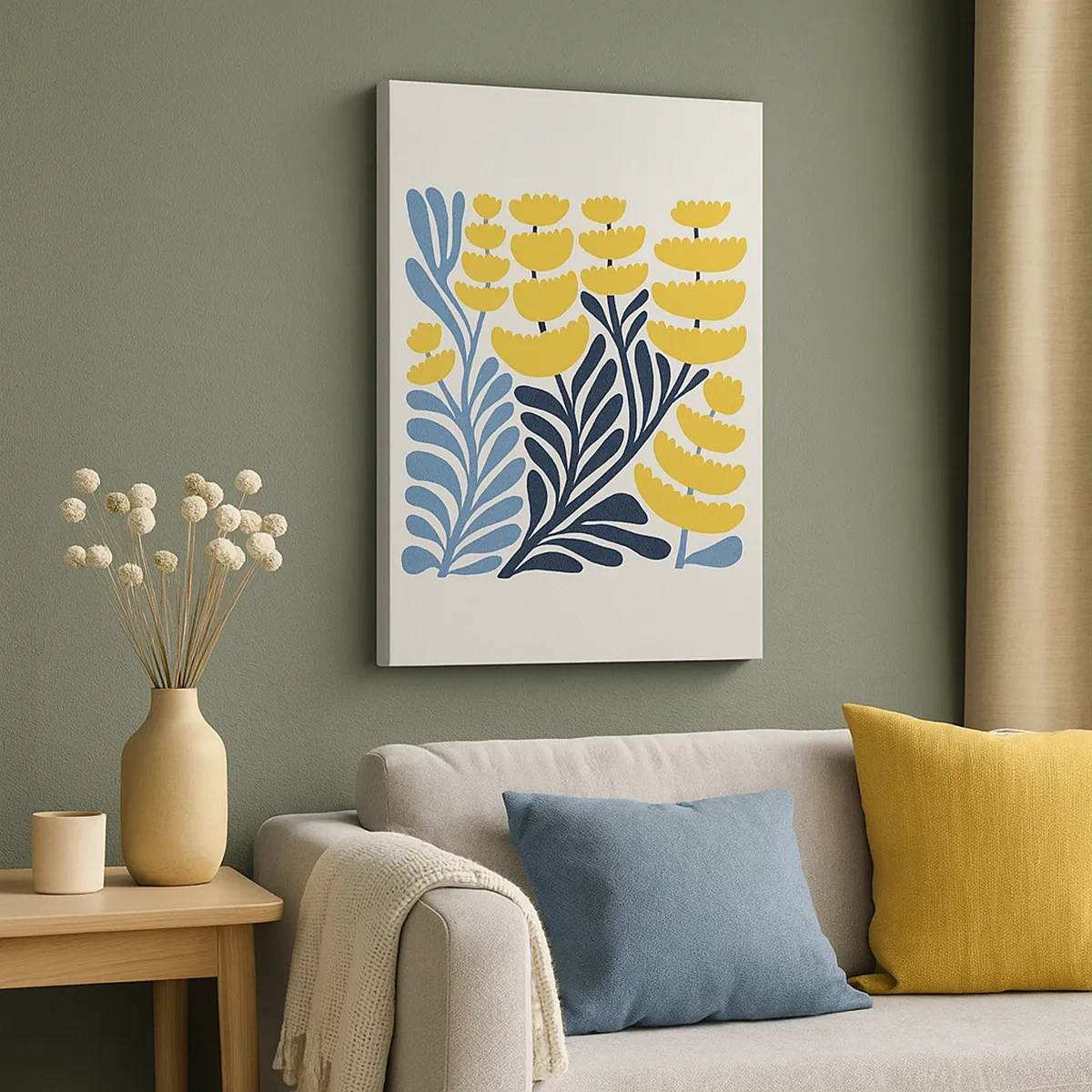 Vászonkép - Napsütötte virágágyás - 50x70 cm