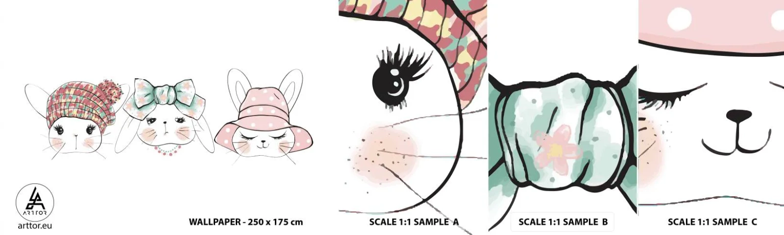 Fotótapéta Minta Öntapadós Deluxe Sticker - Töprengő, szomorú, elégedett - Gyerekeknek, Grafika, Ábra - 100x30 cm