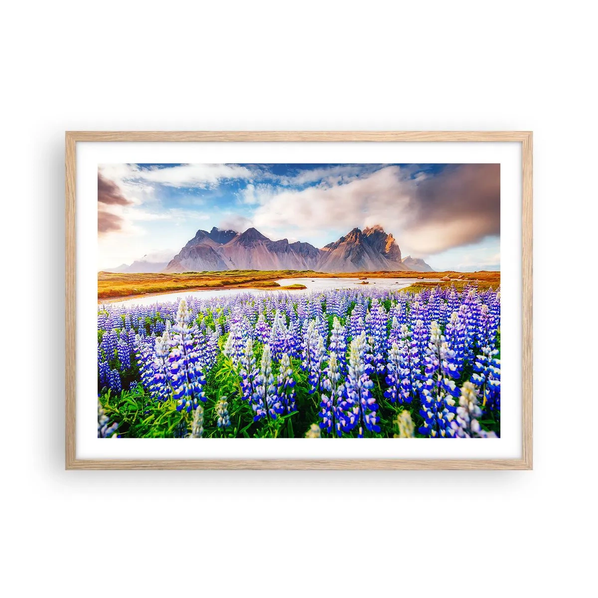 Poszter világos tölgy keretben - Erő és szigorúság a szelídség mellett - 70x50 cm