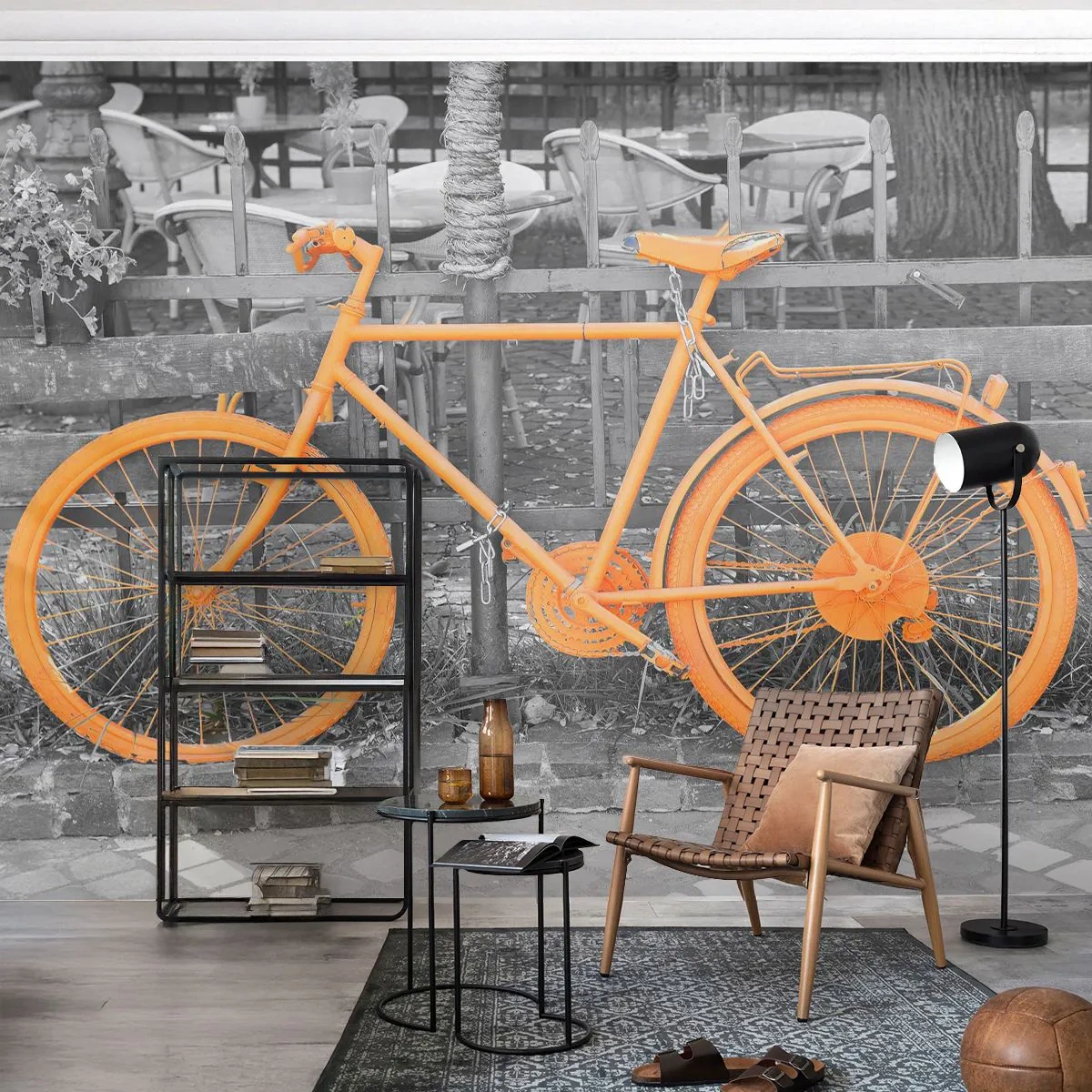 Fotótapéta Standard Eco - Menj, én itt várok - Vintage kerékpár, Város, Utazások - 400x280 cm