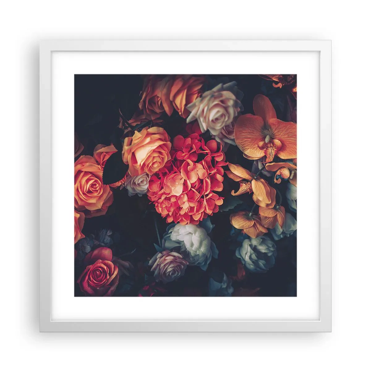 Poszter fekete keretben - Mint a holland mestereknél - 40x40 cm