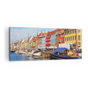 Vászonkép - Örömteli rakpart - 100x40 cm