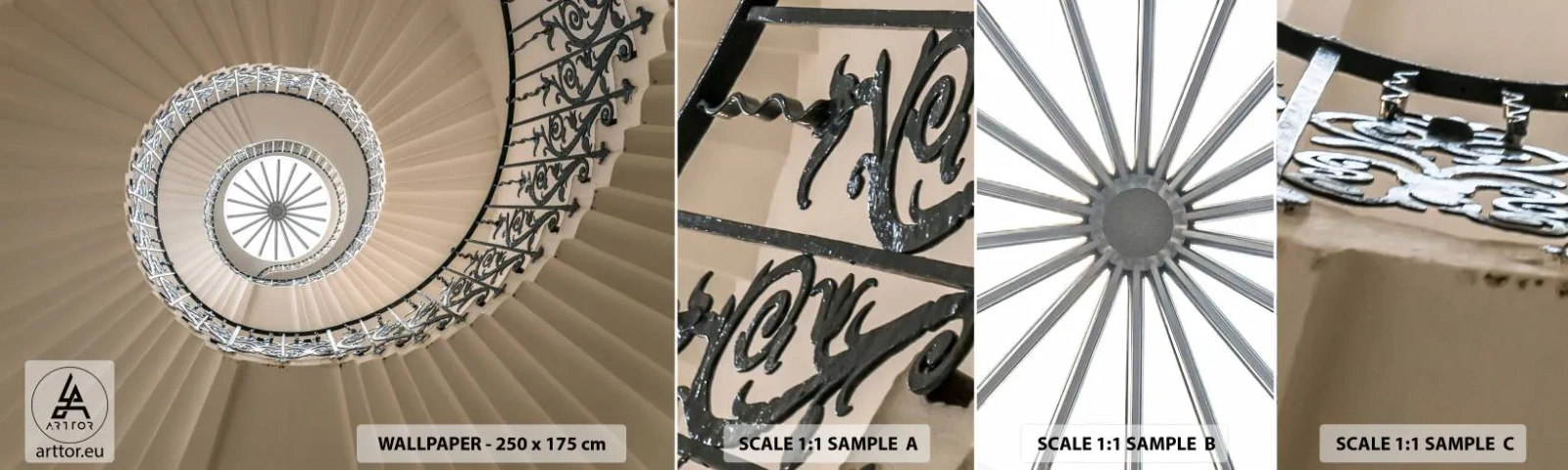 Fotótapéta Minta Standard Eco - Egy kagyló közepén - Lépcsők, Göndör, Dísz - 100x30 cm