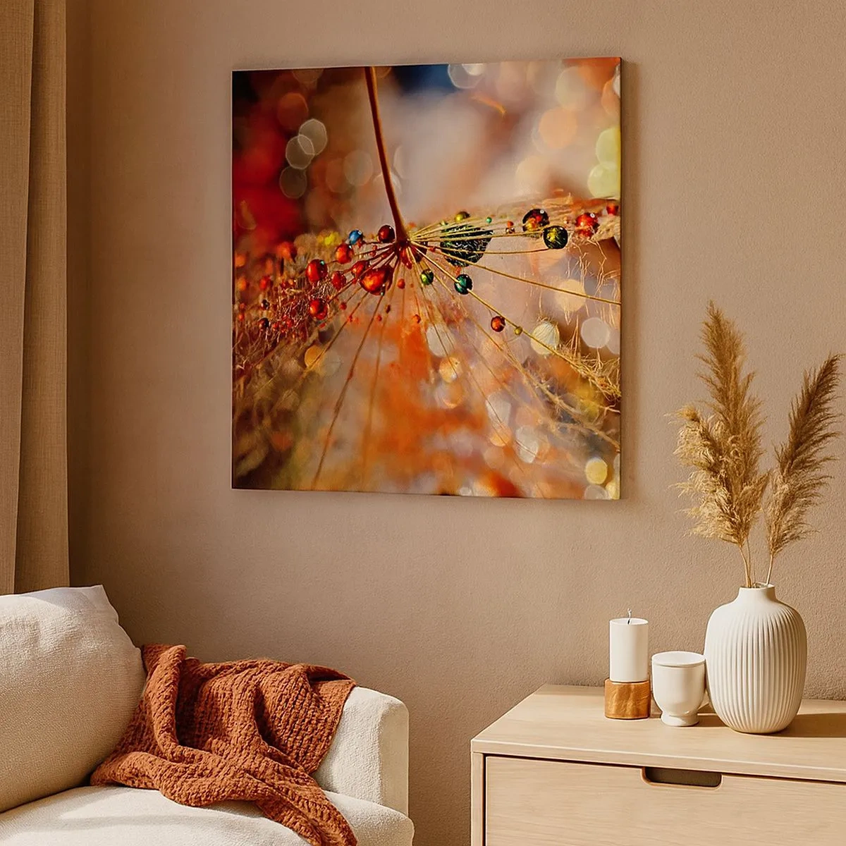 Vászonkép - Pókszálra fűzve - 30x30 cm