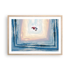 Poszter világos tölgy keretben - Egy másik dimenzióba - 70x50 cm