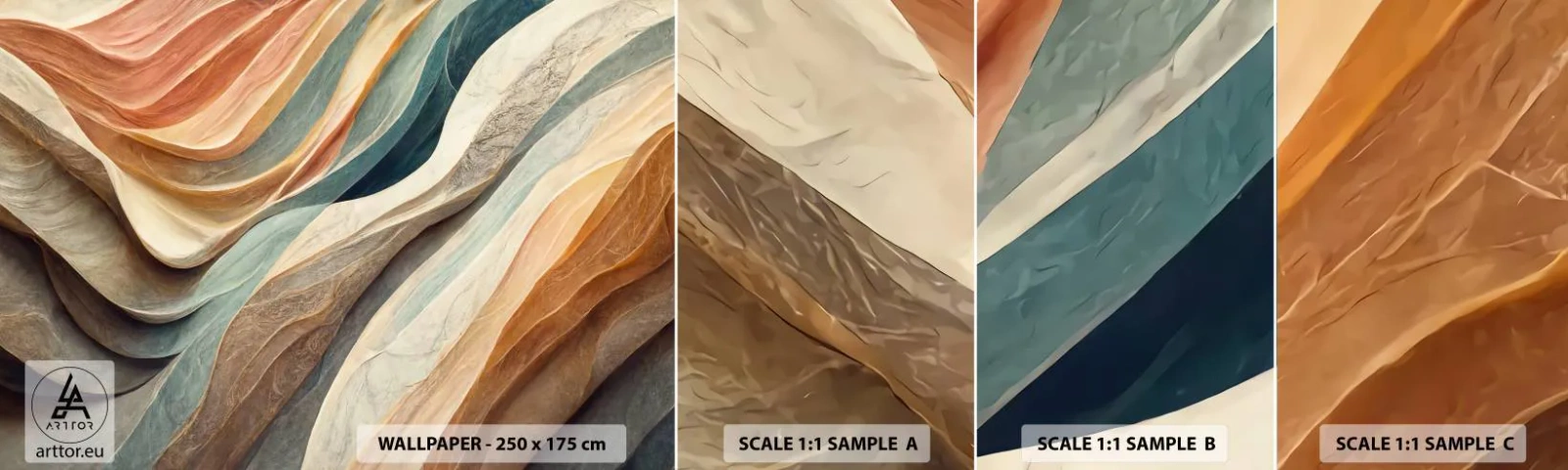 Fotótapéta Minta Öntapadós Deluxe Sticker - Változás előtti pillanat - Struktúra, Minta, Fényes - 100x30 cm