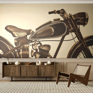 Fotótapéta Premium Sand - Vágyva a klasszikusokra - Motorkerékpár, Szüret, Autóipari - 400x280 cm