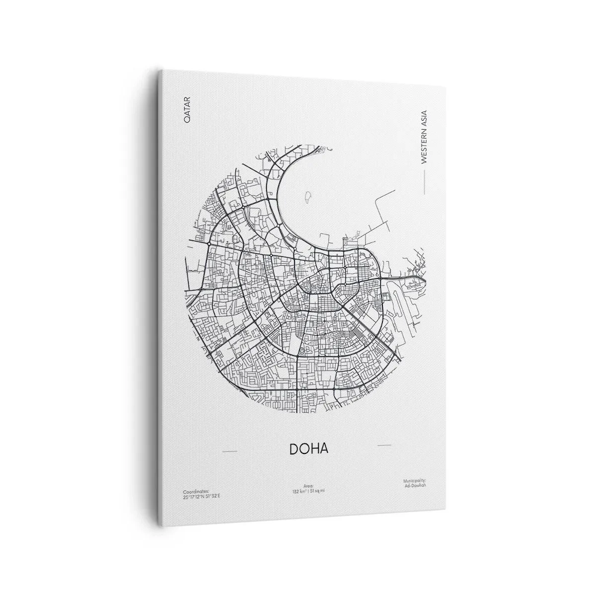 Vászonkép - Doha anatómiája - 50x70 cm