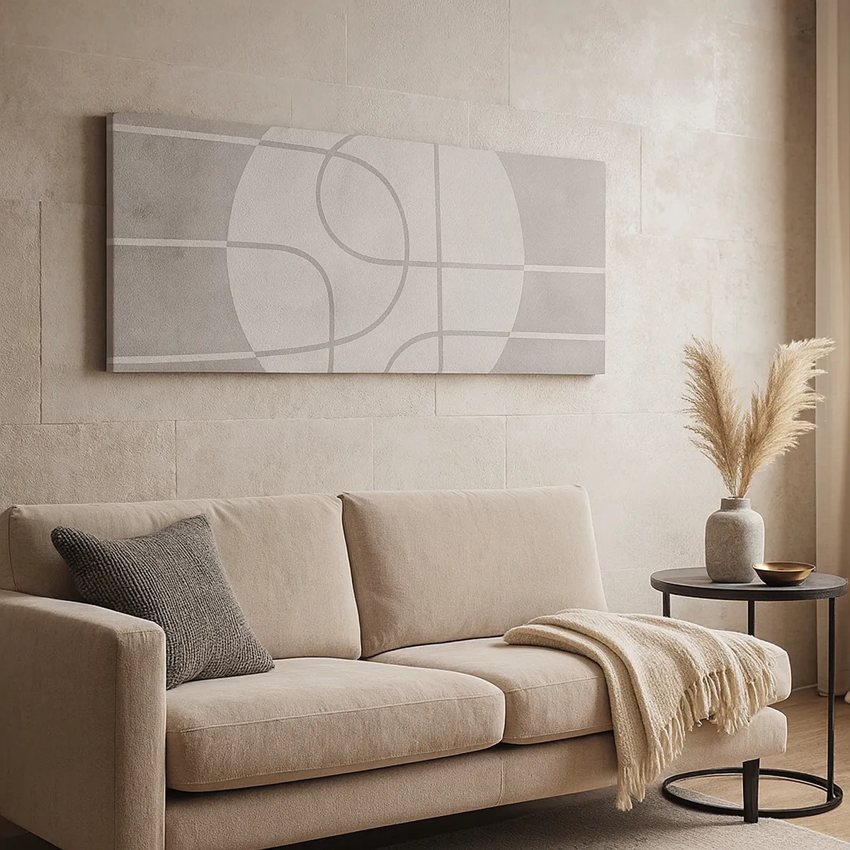 Vászonkép - Körkörös és egyenes - 30x30 cm