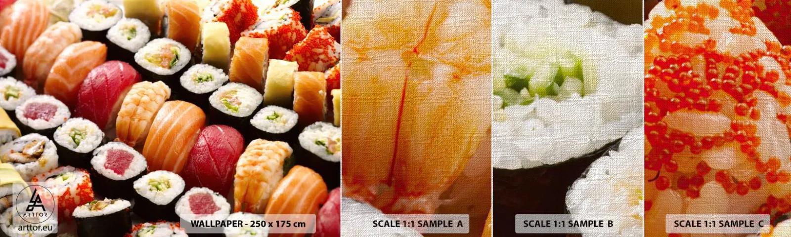 Fotótapéta Minta Premium Canvas - Ázsia színei és ízei - Gasztronómia, Sushi, Ázsia - 100x30 cm