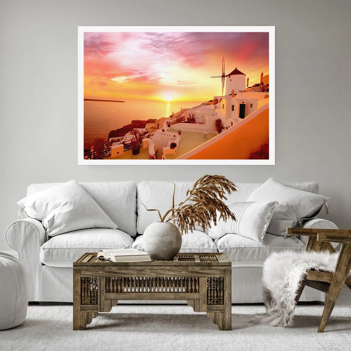 Poszter - Szétfolyni a fehérben és aranyban - 50x40 cm