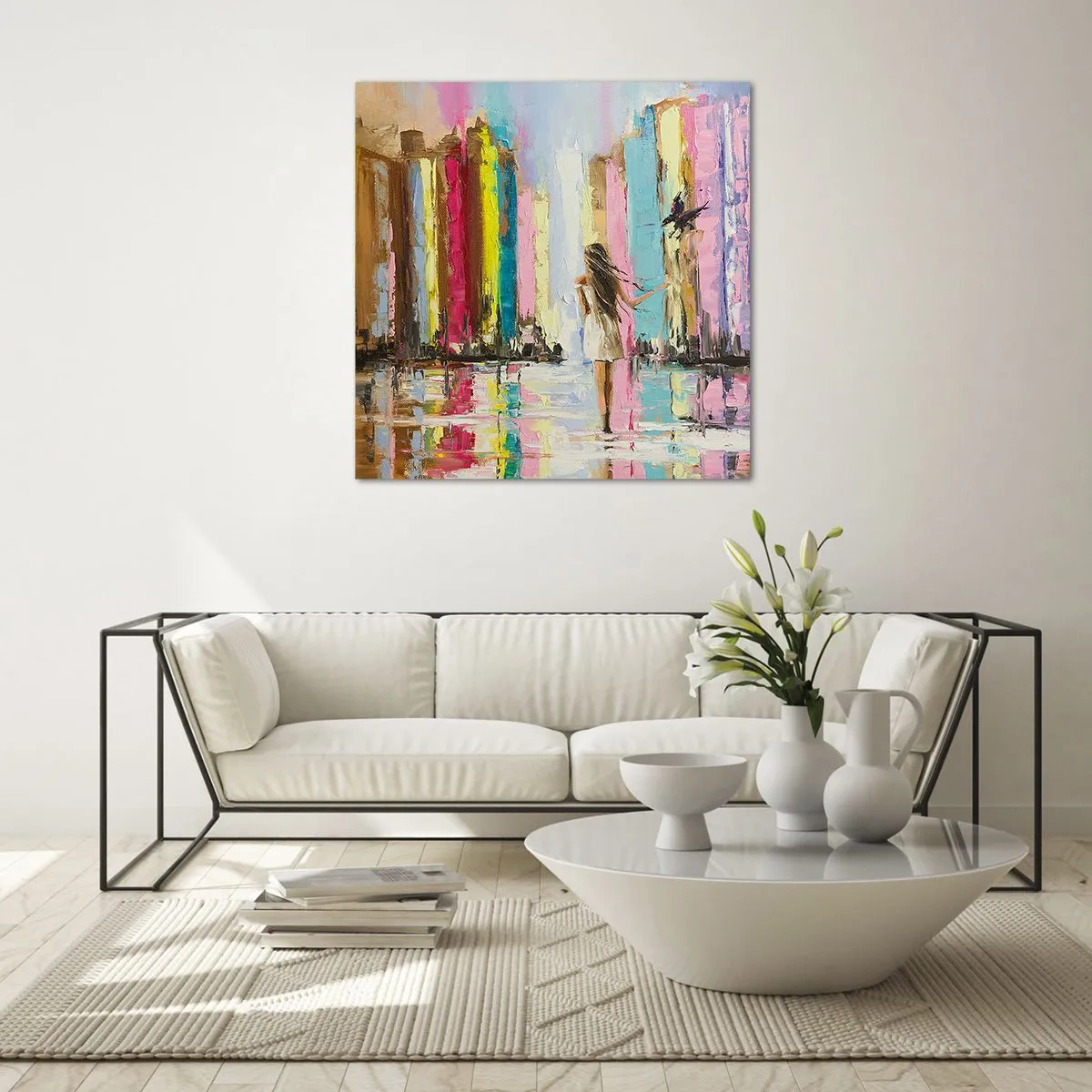 Üveg kép - Kövessél - 70x70 cm