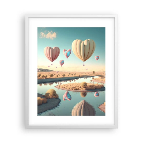 Poszter fekete keretben - A szerelem szárnyalni hagy - 40x50 cm