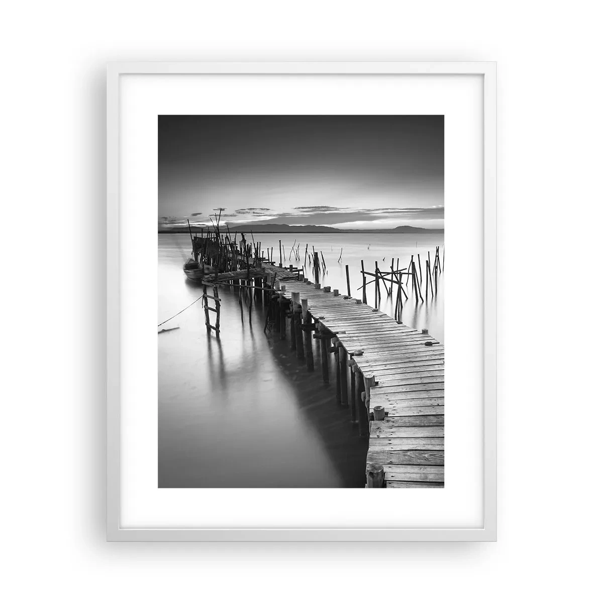 Poszter fekete keretben - Egy elfeledett part békéje - 40x50 cm