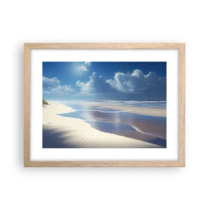 Poszter világos tölgy keretben - Nyaralás a paradicsomban - 40x30 cm