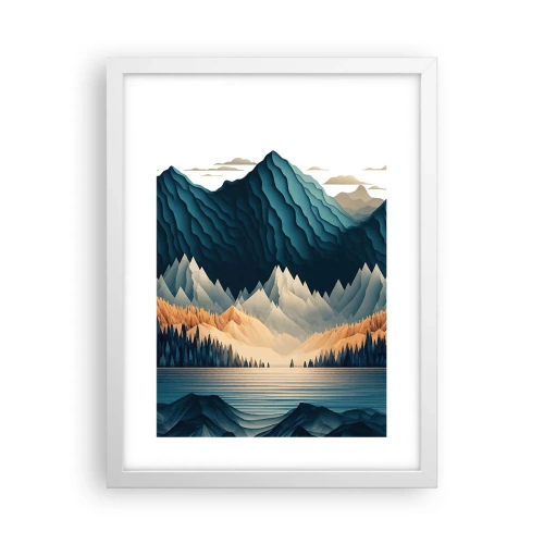 Poszter fekete keretben - Tökéletes hegyi táj - 30x40 cm