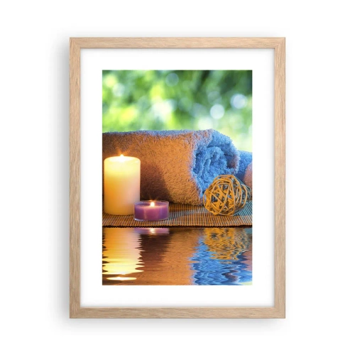 Poszter világos tölgy keretben - Idő a testnek - 30x40 cm