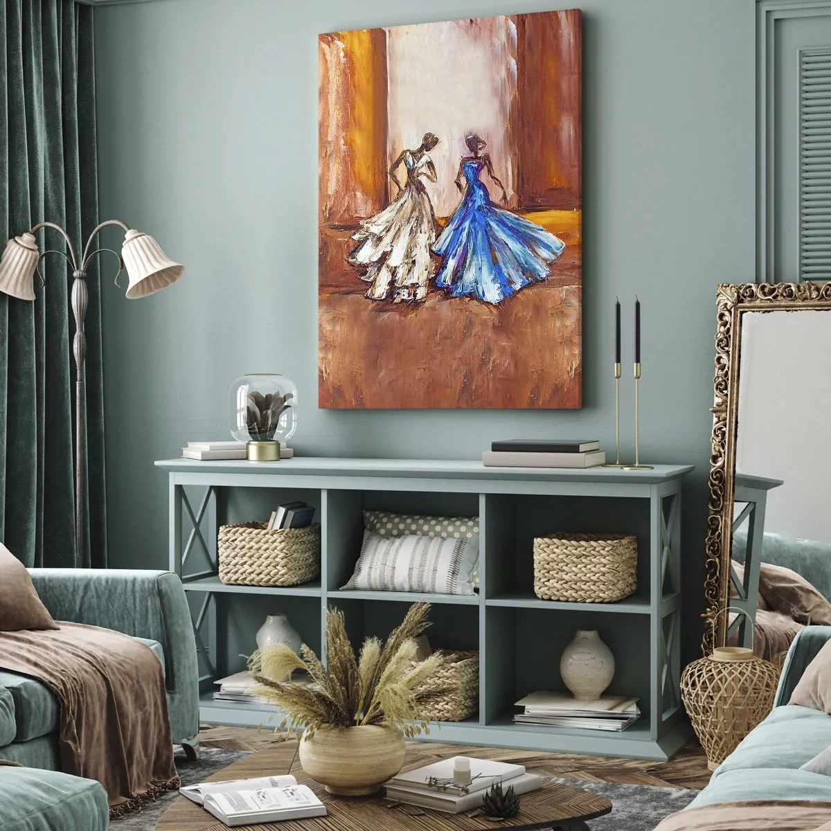 Vászonkép - Hálás páros - 65x120 cm