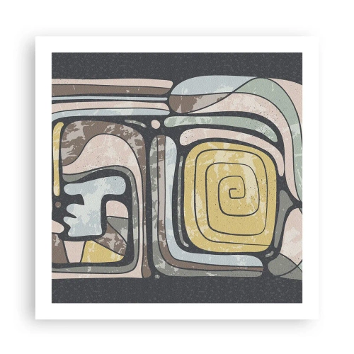Poszter - Absztrakció pre-kolumbián szellemben - 60x60 cm
