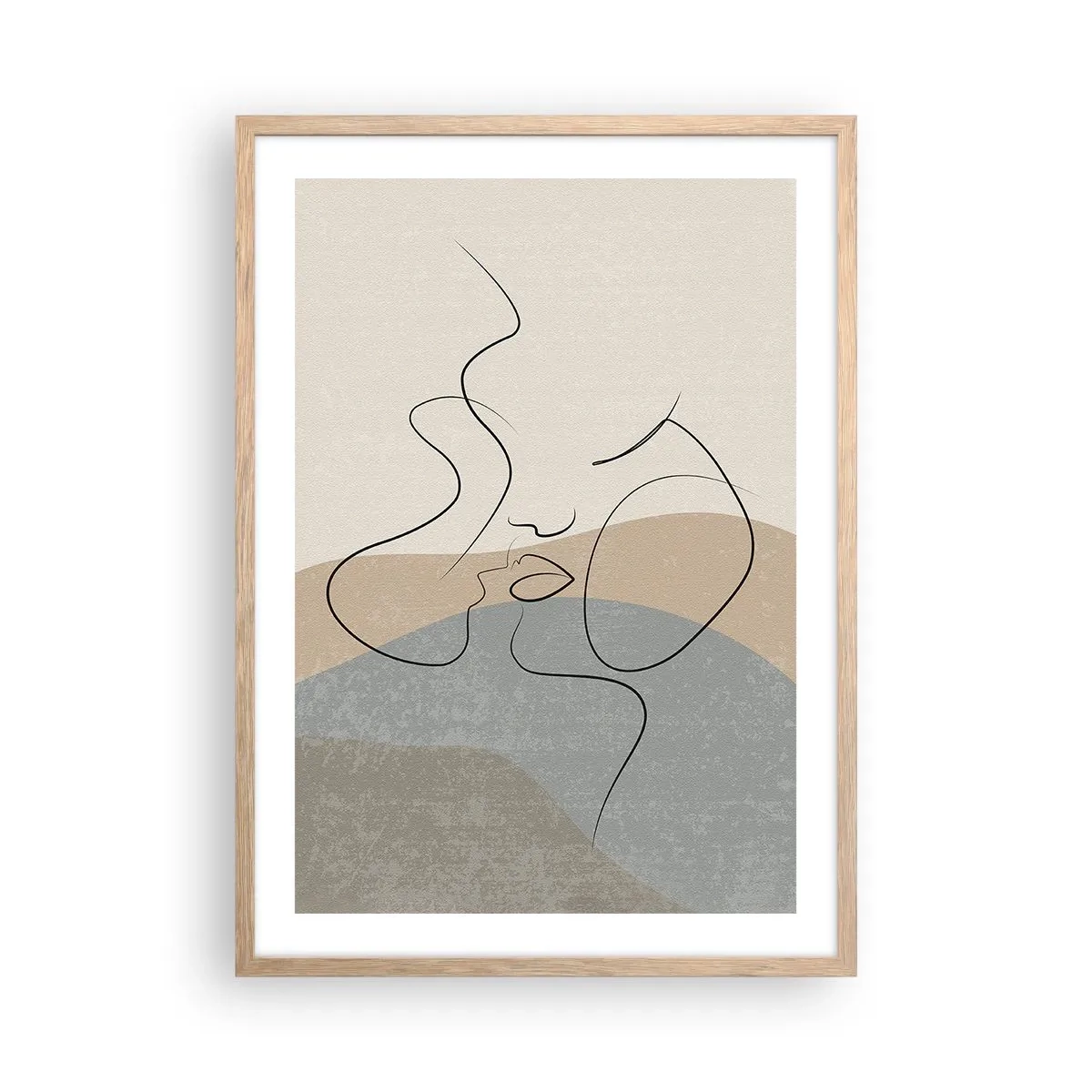 Poszter világos tölgy keretben - Mint egy ecsetvonás - 50x70 cm