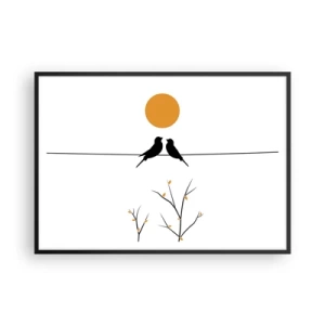 Poszter fehér keretben - Fülemüle este - 100x70 cm