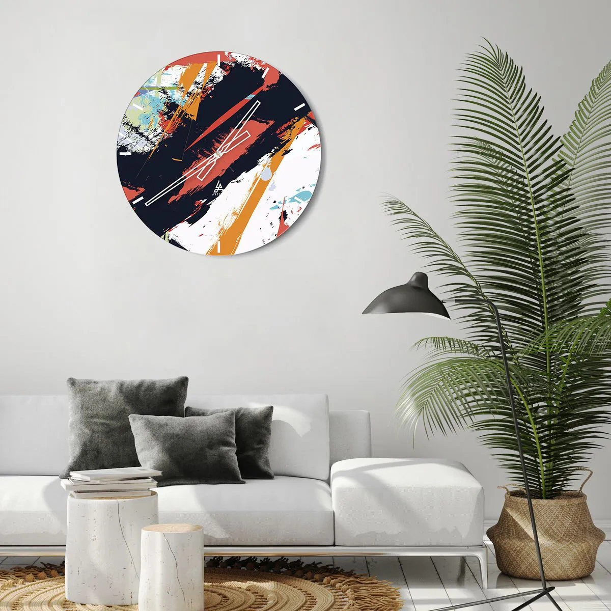 Falióra, Óra - Dinamikus kompozíció - 30x30 cm