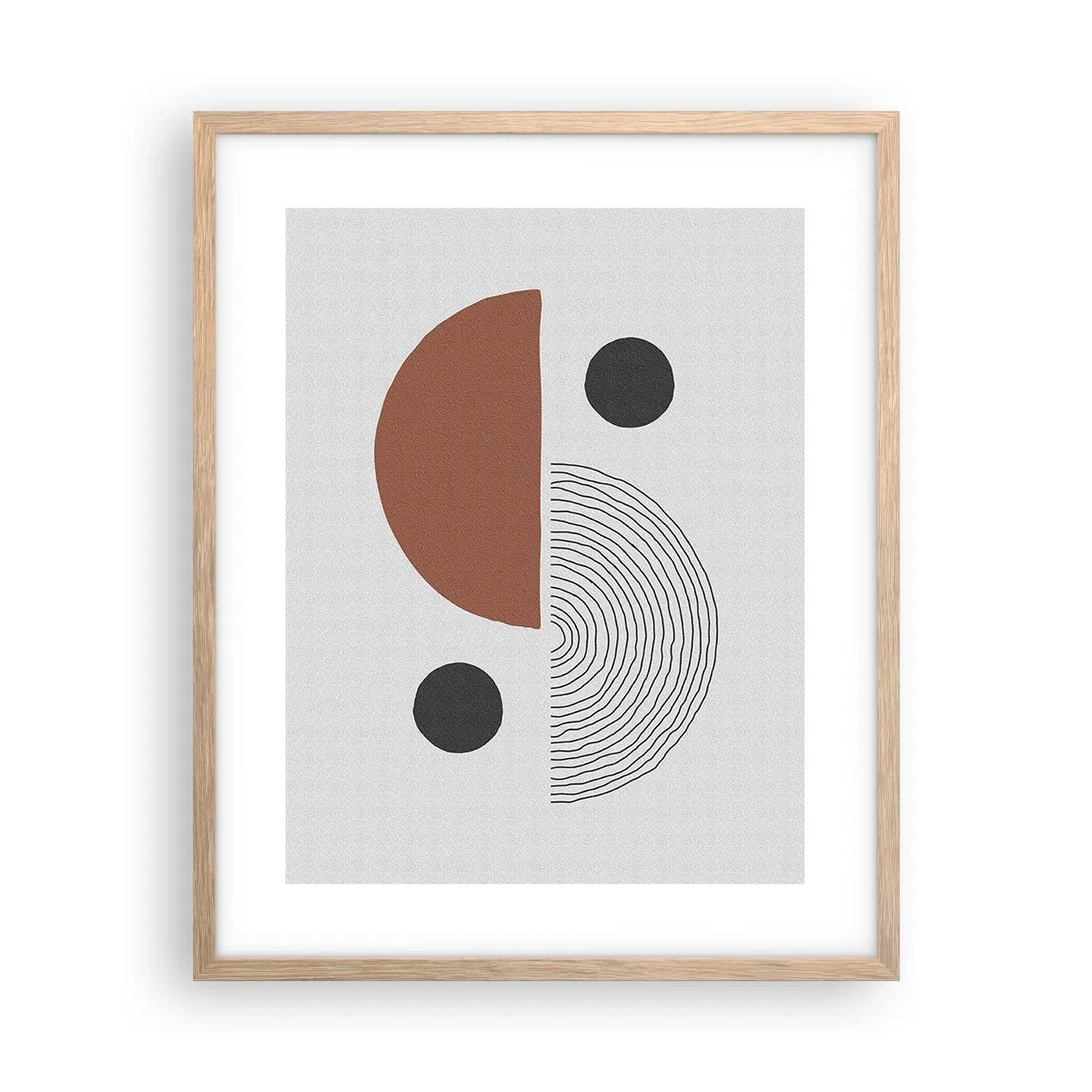 Poszter világos tölgy keretben - A kerék tökéletessége - 40x50 cm