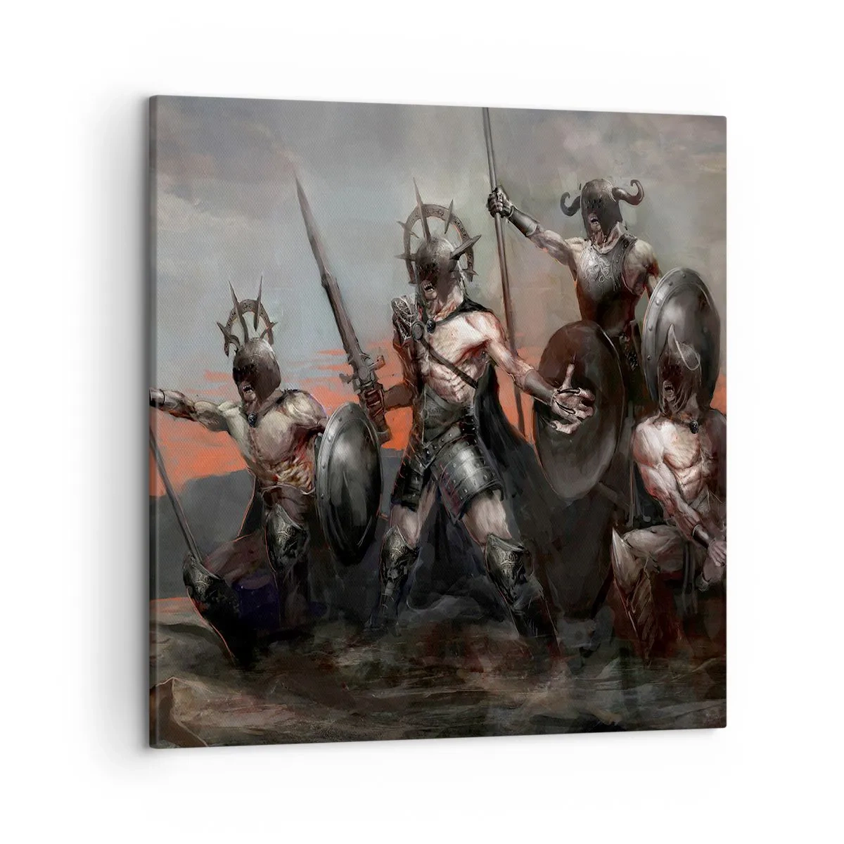 Vászonkép - Pajzzsal, vagy a pajzson - 50x50 cm